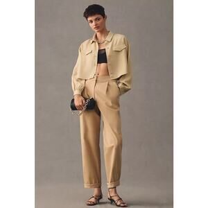 NWT Anthropologie Exquise Rolled-Hem Chinos Size XS Cedar #8E419